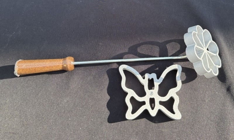 Rosette Cookie Cutter Set with Handle Butterfly Flower Shapes -T40