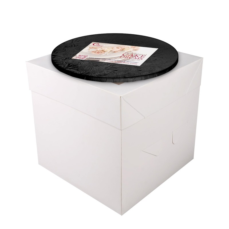 Cake Boxes with Boards – 12 Inch Round Cake Drum Black – Box With Window for …