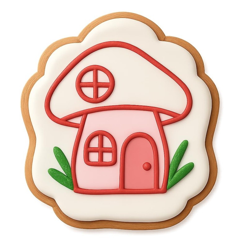 Enchanted Mushroom Cottage Cookie Cutter & Stamp - 4x3.8 Fun Kitchen Baking gallery