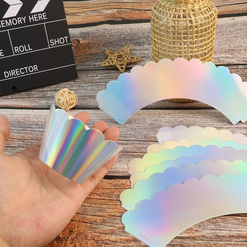 Colourful Rainbow Cupcake Liners - 48Pcs Cupcake Baking Cups Food Grade Greas... gallery