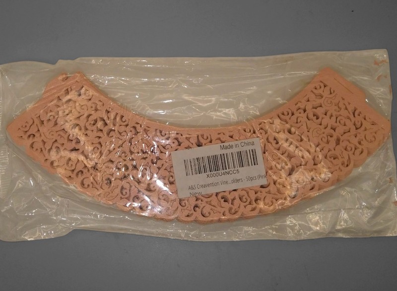 50 New A&S Creavention Vine Cupcake Wrappers, Pinkish-Peach, Original Packaging gallery