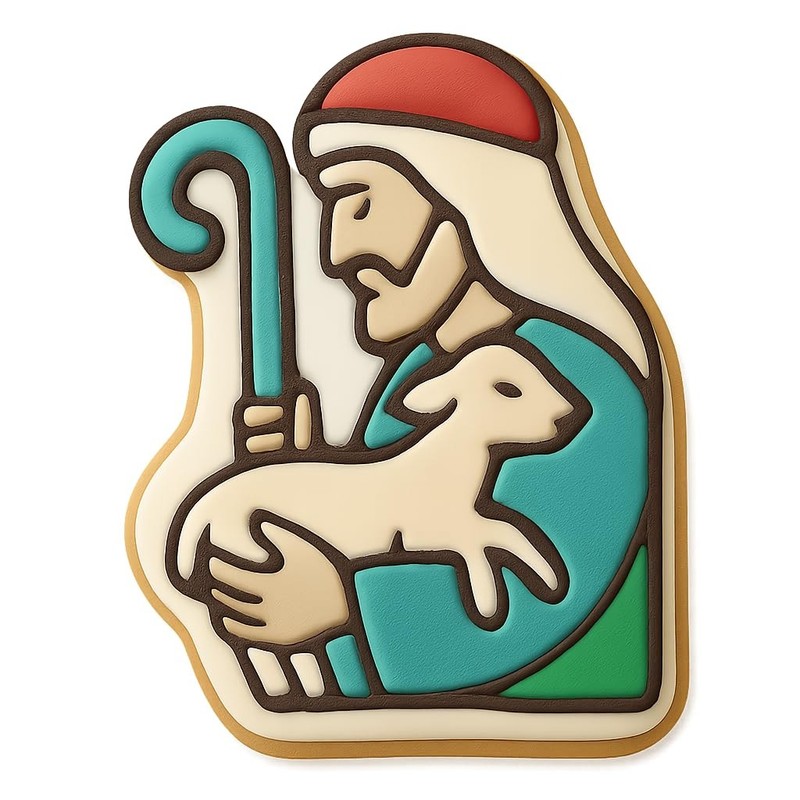 Shepherd with Lamb 2 Cookie Cutter - 4x3.1" Creative Baking Design gallery