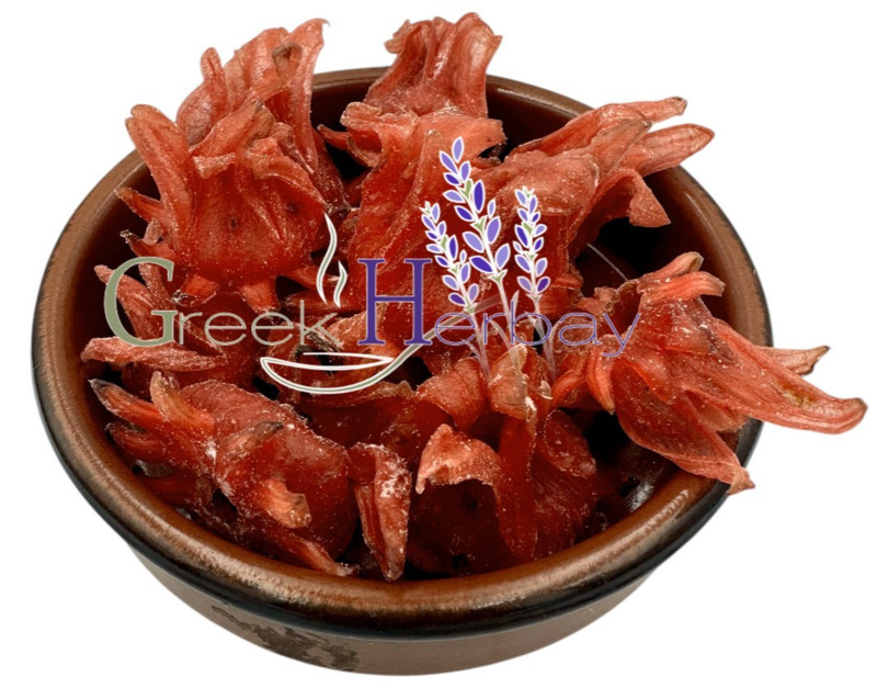 Candied Hibiscus Dried Flower 20g - 4,9kg Red colour added | Edible Fruit |