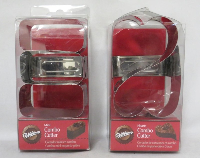 (2) Wilton Mini COMBO CUTTER : HEARTS & MINI COMBO Cutters (EX)