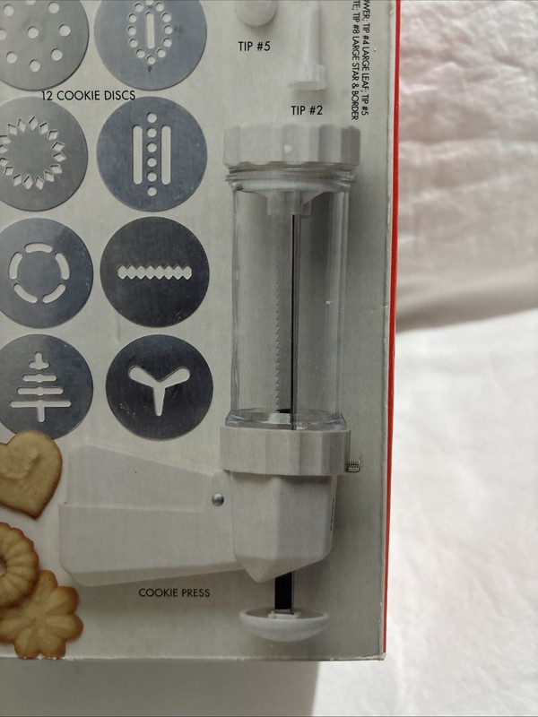 21 Piece Cookie Press & Decorating Set 12 Cookie Discs 8 Decorating Tips New gallery