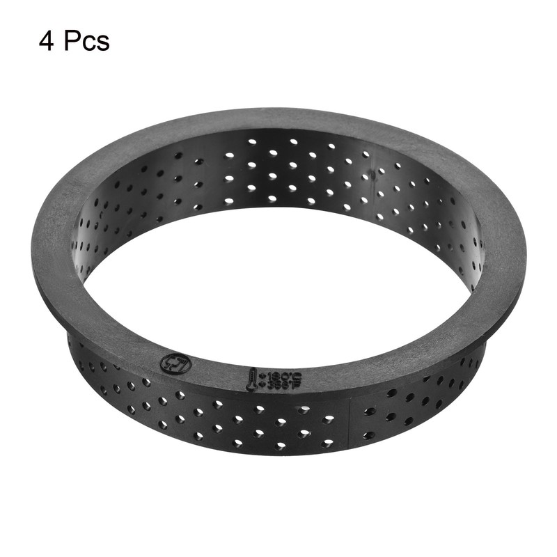 4pcs Cake Mold Rings Round-Shape Mousse Circle Ring Mousse Circle Cutter, Black gallery