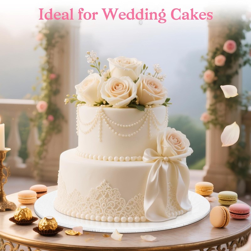14 Inch Cake Drum, Cake Boards 14 Inch Round, 1/4" White 8in 10in 12in 14in C... gallery