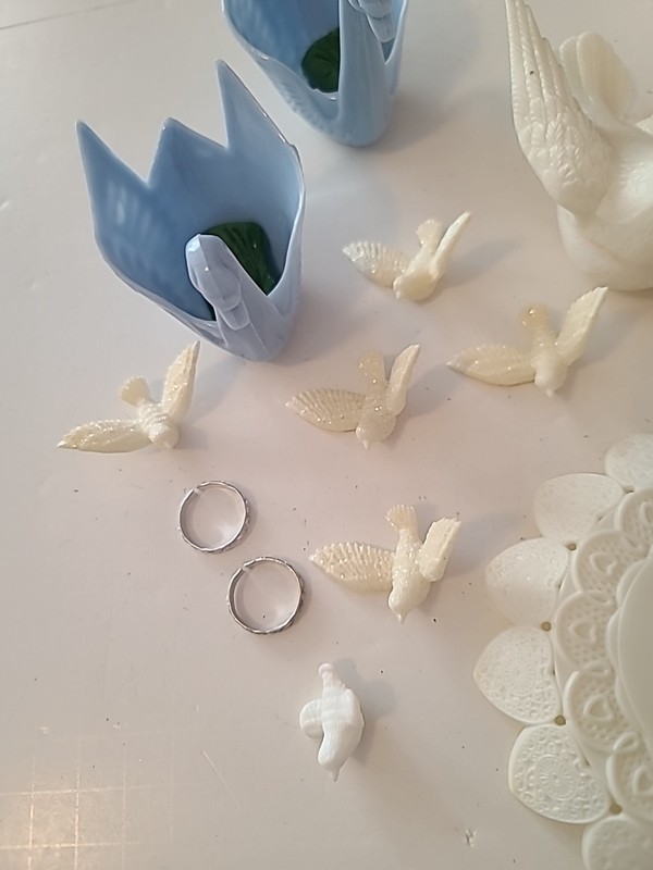 Vintage Dove & Swans Cake Toppers gallery