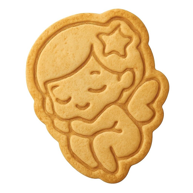Sleeping Chibi Tooth Fairy Cookie Cutter & Stamp, Fondant, Clay - 4x3.2" gallery