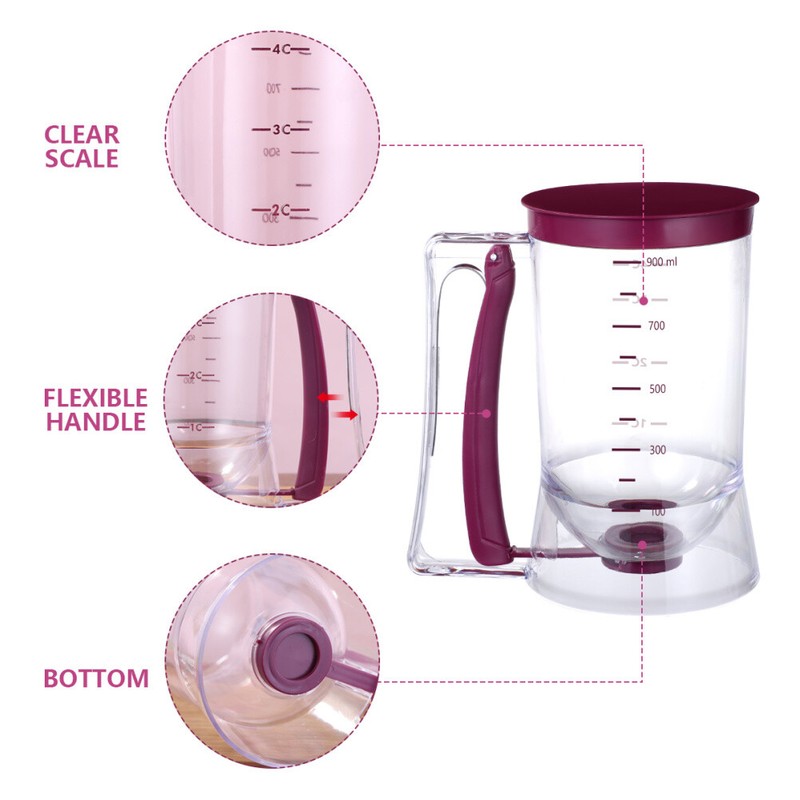 Pancake Dropper Mixer Dispenser Separator Cake Dispenser Cupcake Funnel gallery
