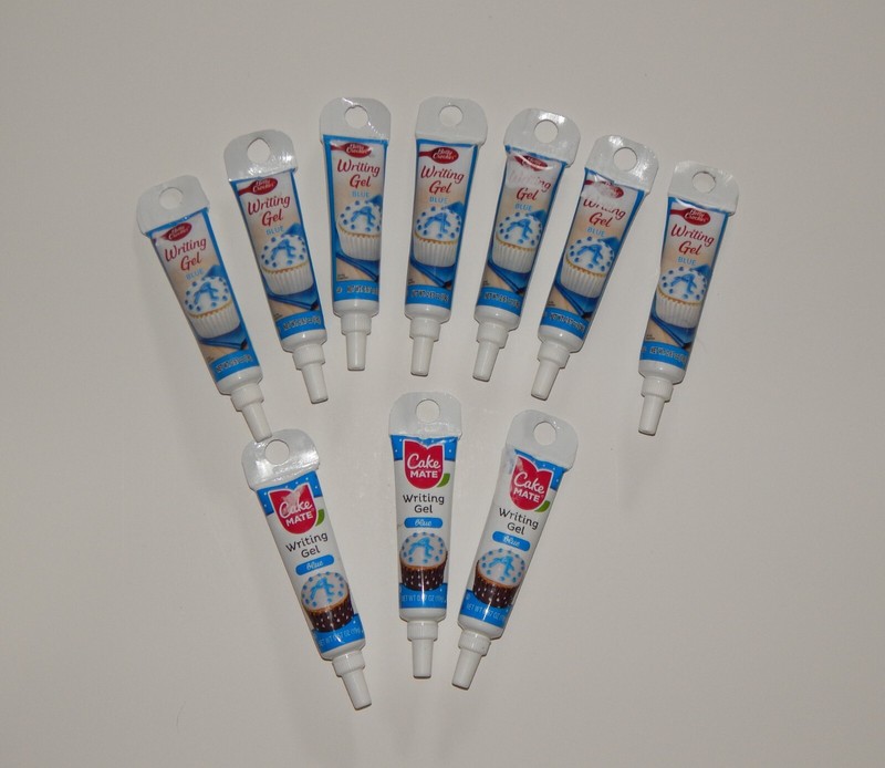 10 BLUE Cake Writing Decorating Gel .67oz – 7 Betty Crocker 3 Cake Mate