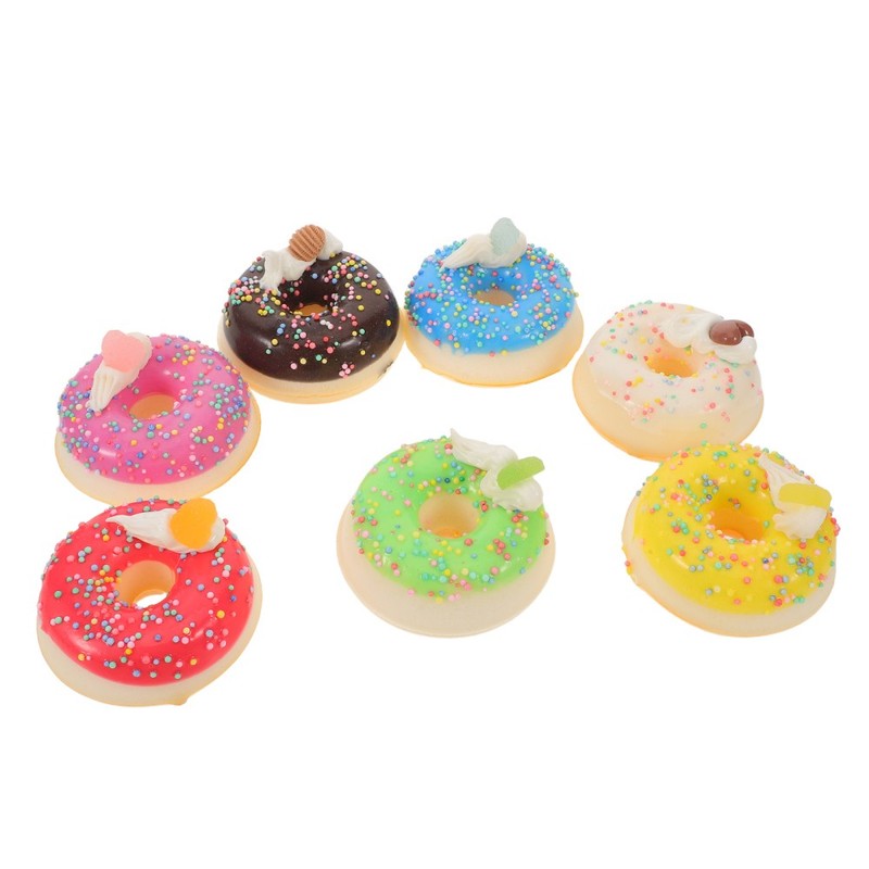 7pcs Fake Donuts: Realistic Doughnuts Collection With Cream - Artificial gallery