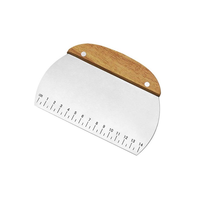 Dough Scraper, Stainless Steel Dough Pastry Scraper Cutter Chopper with Non-S…
