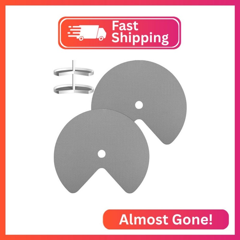 Frienda 2 Pcs Lazy Susan Shelf Liners – Non Adhesive, Non Slip Kitchen Cabinet L