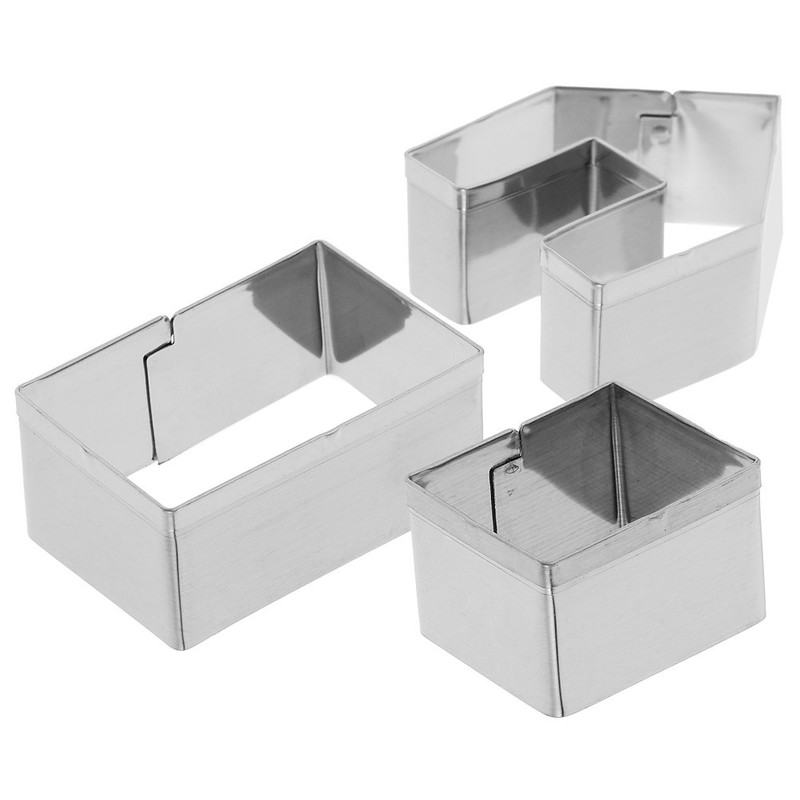 3 Pcs Gingerbread Baking Mold Biscuit Moulds Mini Cookie House Kit
