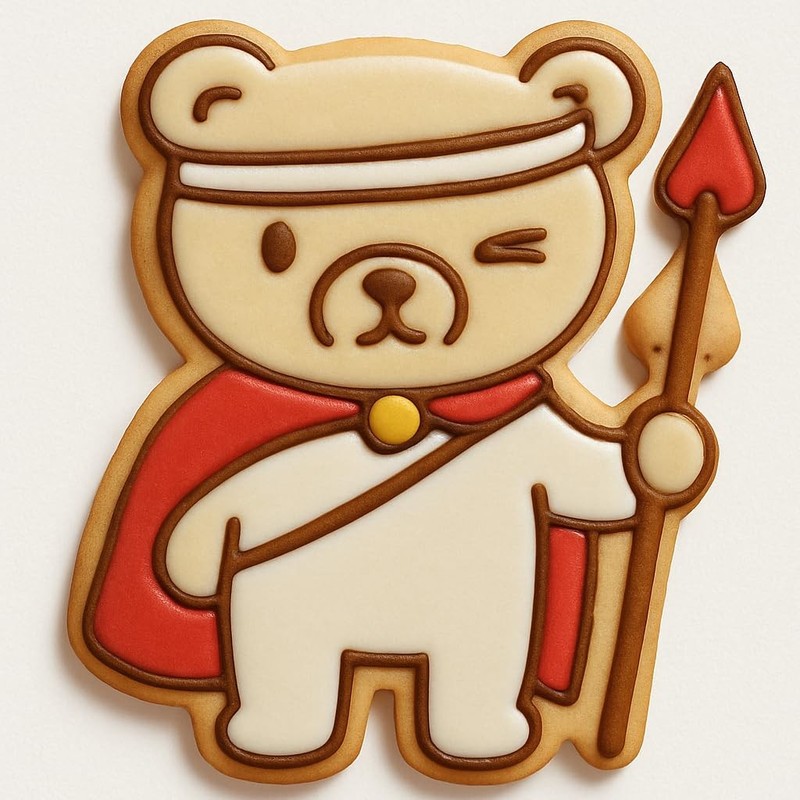 Brave Bear Warrior Cookie Cutter - 4x2.7" Party Fun Baking Design gallery