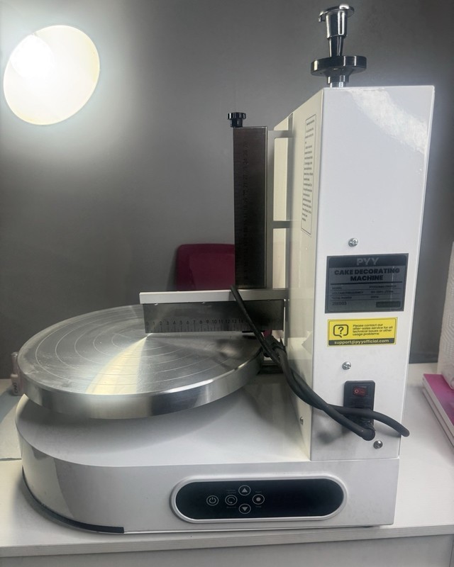 PYY Electric Cake Decorating Machine, Rotating Platform, 14" White gallery