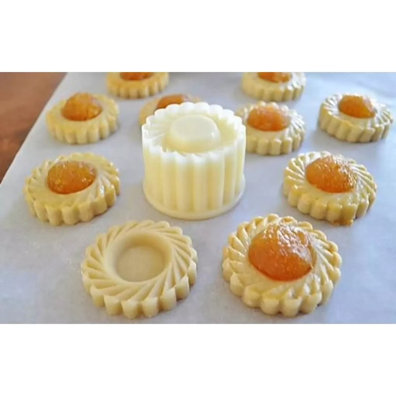 6pcs Pineapple Tart Jam Mold Biscuits Marmalade Cookies Cutter Thumbprint