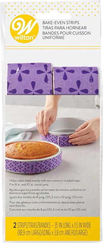 Wilton Bake Even Cake Strips, Prevents Domed Tops & Cracked Edges for Moist, Lev