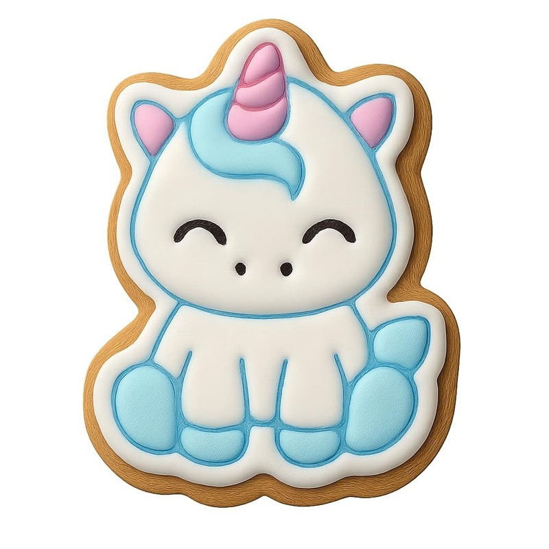 Unicorn Plushy Cookie Cutter & Stamp - 3.2x4 gallery