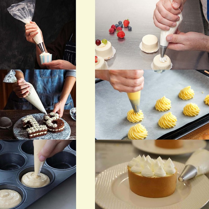 Piping Bags, Pastry Bags 100PCS 12 Inch, Disposable Icing Piping Bags | Tiple... gallery