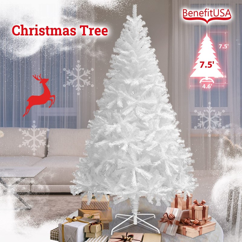 Benefitusa 5 6 7 7.5 White Classic Pine Christmas Tree Artificial Realistic gallery