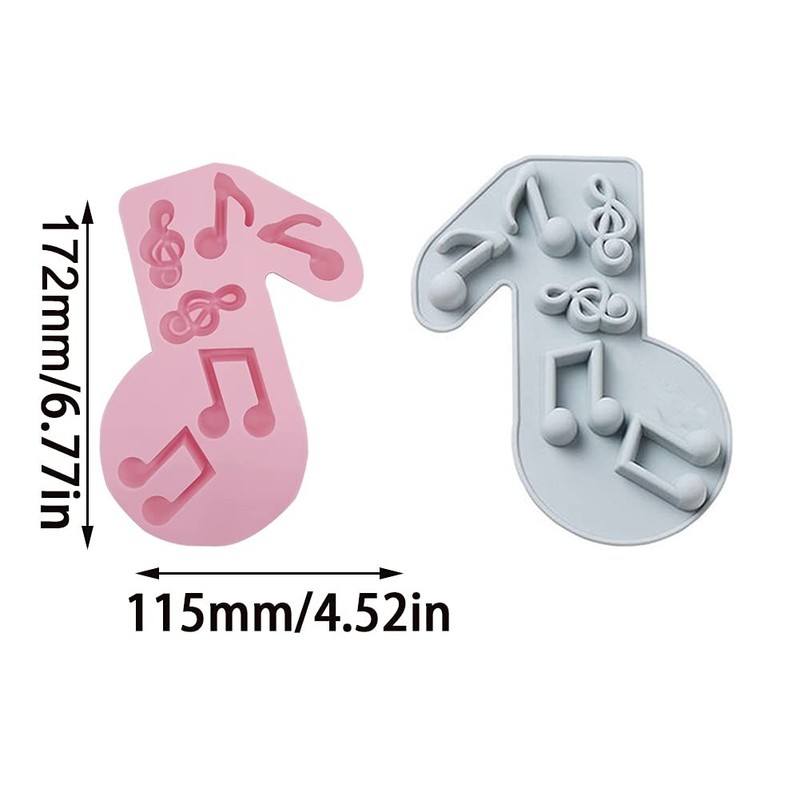 4 PCS Music Note Silicone Fondant Mold Music Note Cake Chocolate Candy Molds ... gallery