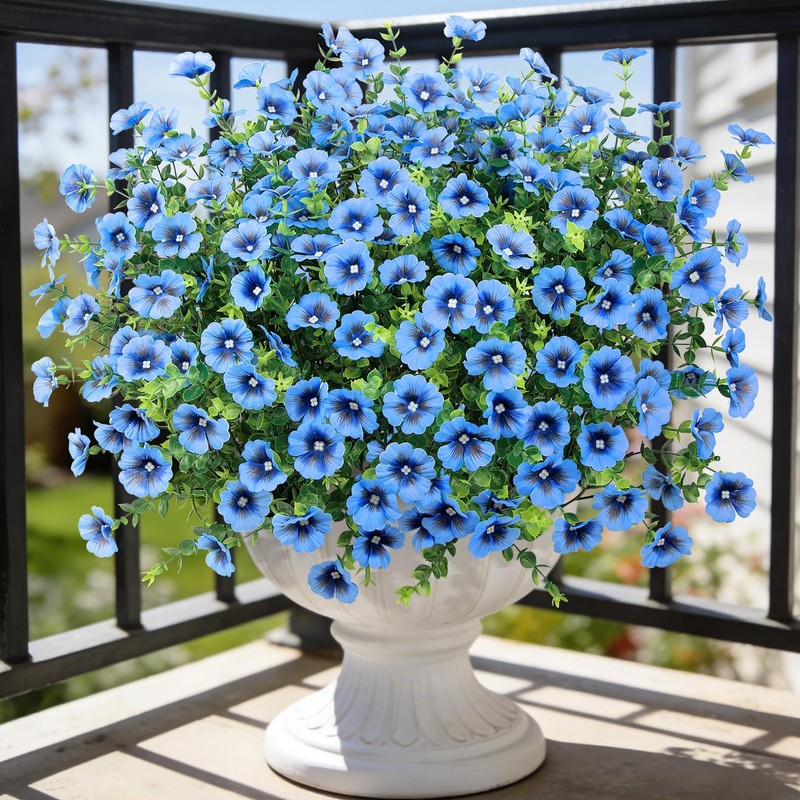 Ouddy Decor 24 Bundles Artificial Flowers For Outdoors Fake Silk Flowers Uv gallery