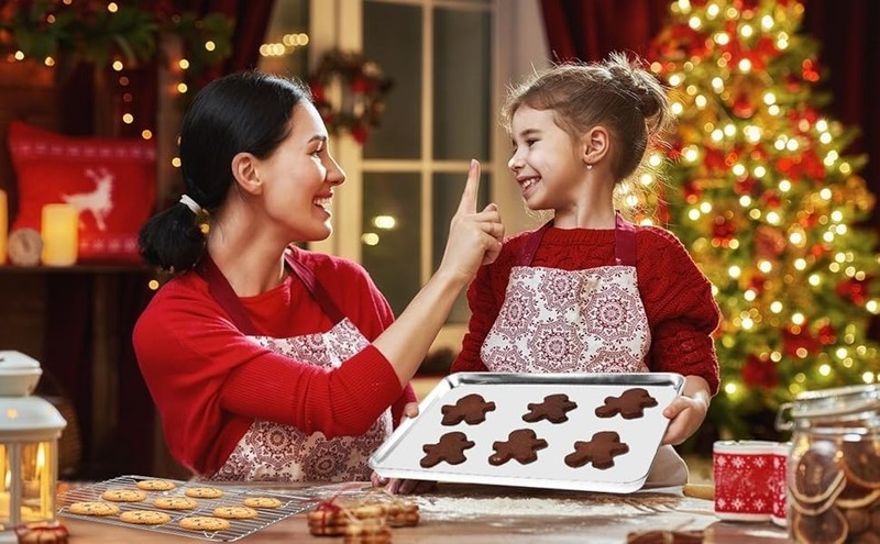 Baking Sheet with Wire Rack, Cookie Sheet Baking Pan Toaster Oven Tray with gallery