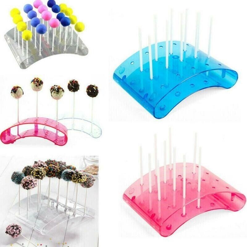 DIY Baking Tools Holder Bases Shelf 20 Holes Cake Lollipop Stand Display gallery