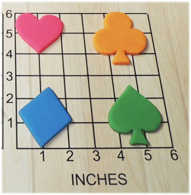 Playing Card Suits Shaped Fondant Cookie Cutter Set #1165