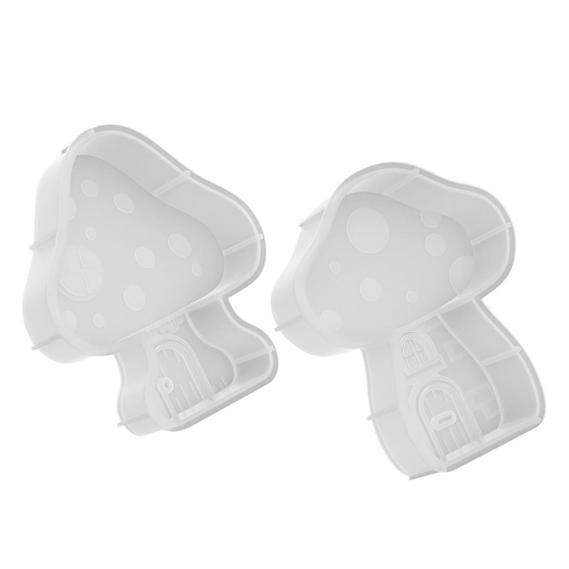 2 PCS Casting Silicone Mold Handmade Mushroom House Craft Candle gallery