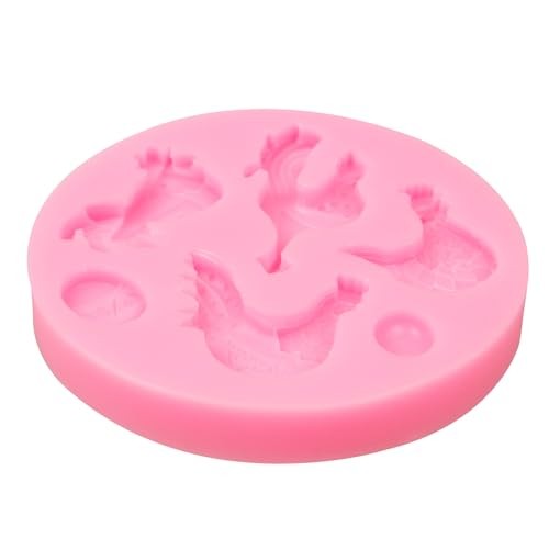 Rooster Hen Silicone Chocolate Molds, Rabbit Carrot rabbit chickens mold(XL247) gallery