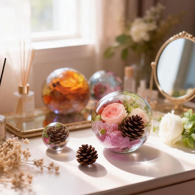 Versatile 3D Clear Sphere Silicone Molds for Jewelry, Candles & DIY Projects gallery