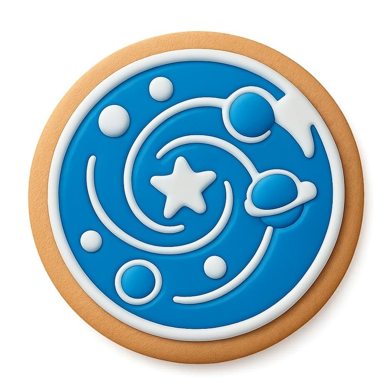 Spiral Galaxy Solar System Cookie Cutter & Stamp, Fondant & Clay - 4x4 gallery