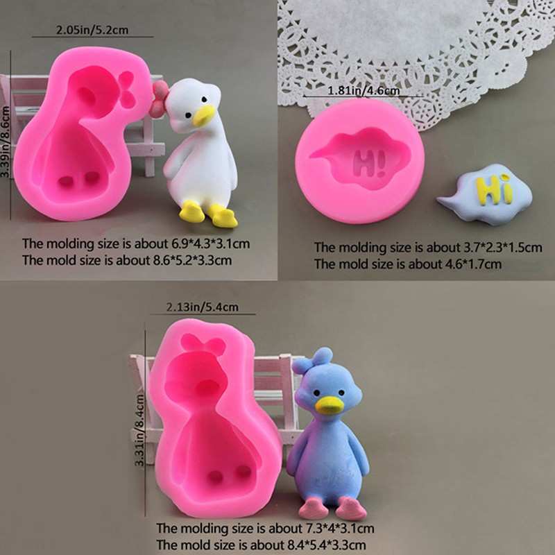 3D Cute Cartoon Duck Silicone Mold DIY Scented Candle Plaster Soap Resin Moul A3 gallery