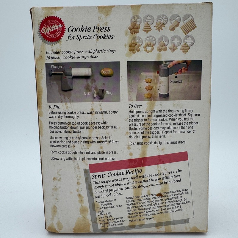 Vintage Wilton Cookie Press for Spritz Cookies, 1988 gallery
