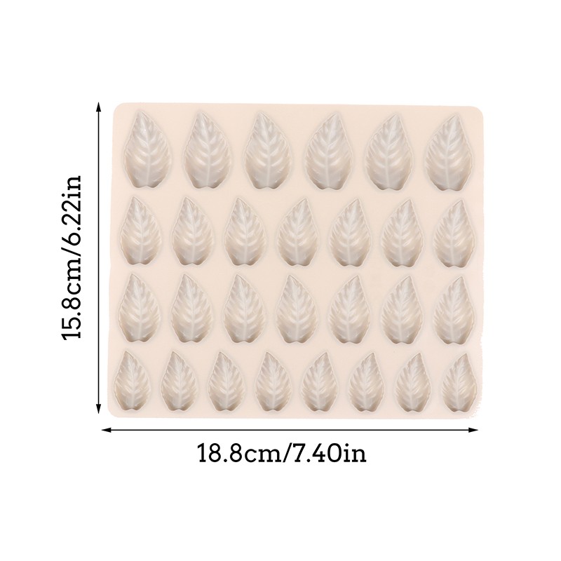 1Pc 28Cavity Mini Leaf Shape Silicone Mold DIY Cake Decorating Gummy Candy Mold gallery