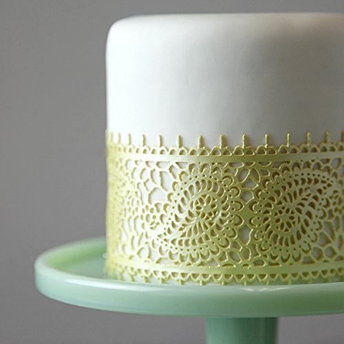 Global Sugar Art Paisley Lace Silicone Mat by Chef Alan Medium, Yellow gallery
