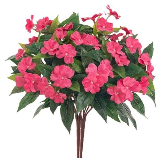 Fake Flowers Artificial Flowers for Outdoor,Artificial Plant Rose Red-2