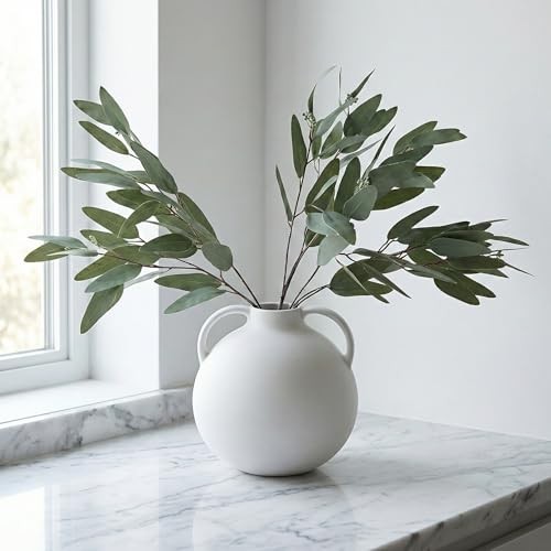 3 Pack Faux Artificial Eucalyptus Stems with Faux Seeds Eucalyptus With Seed gallery