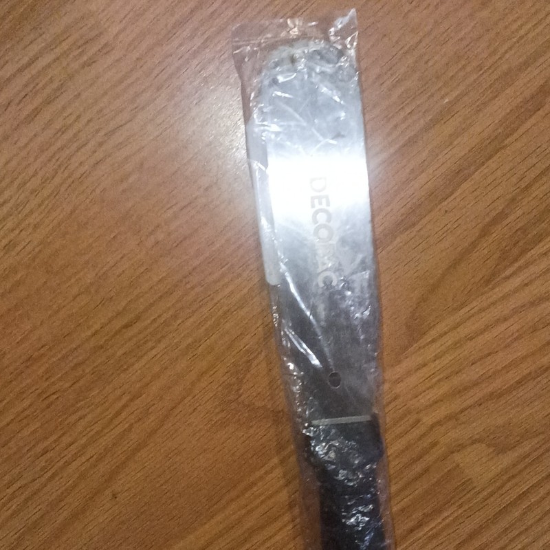 DecoPac Offset Metal Icing Spatula Cake Decorating Tool, Silver/Black Handle gallery