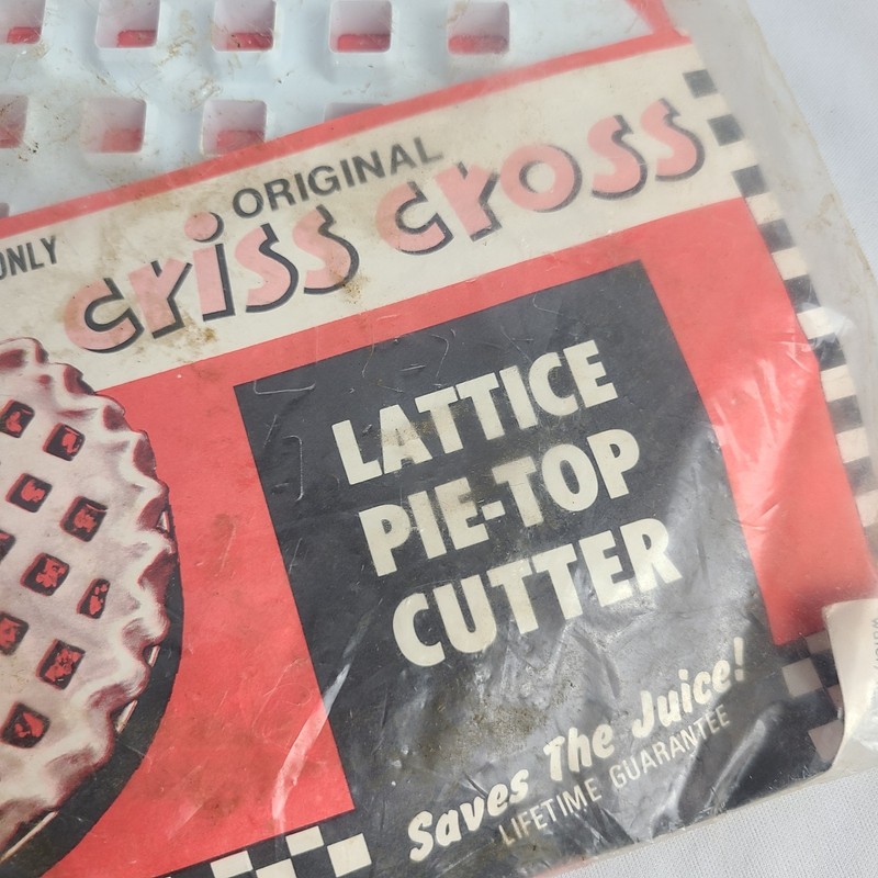 Vintage NOS Clough Criss Cross Lattice Pie Top Cutter Sealed MCM Kitchen Tool gallery