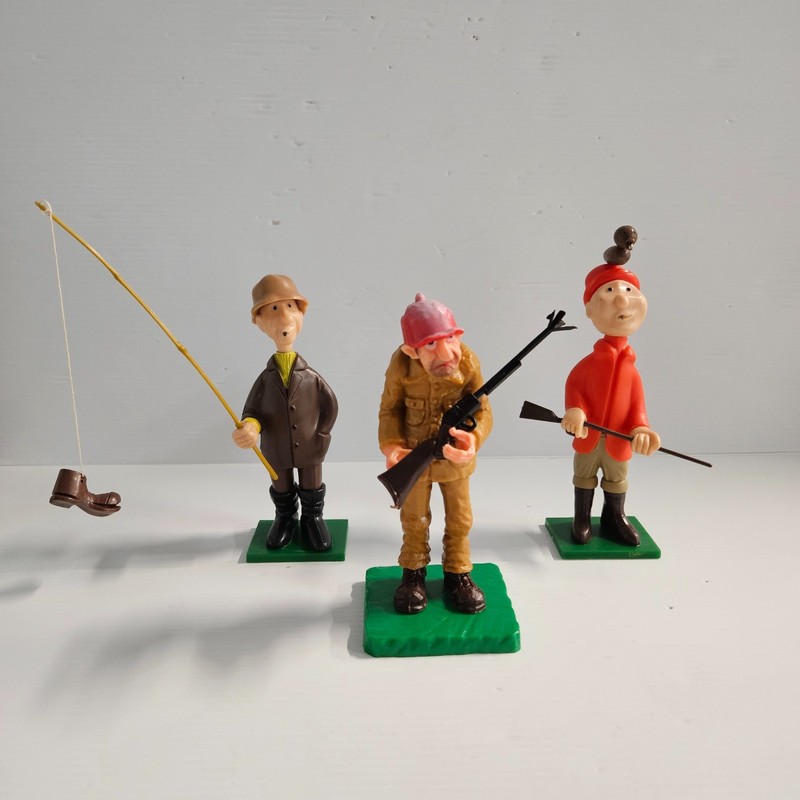 Lot of 3 Vintage Wilton Cake Toppers 1970s figures
