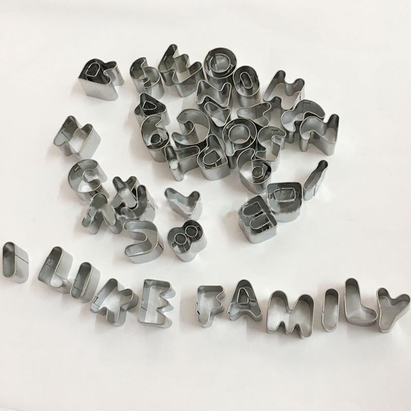 37 pcs Food-Grade Stainless Steel Number Letter Christmas Cookie Cutters Durable gallery