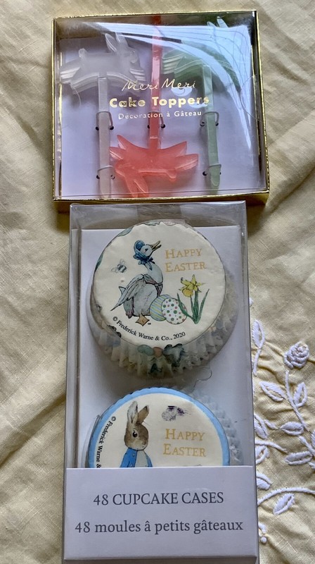 48 Beatrix Potter Peter Rabbit Happy Easter Cupcake Cases And Cake Toppers, NEW
