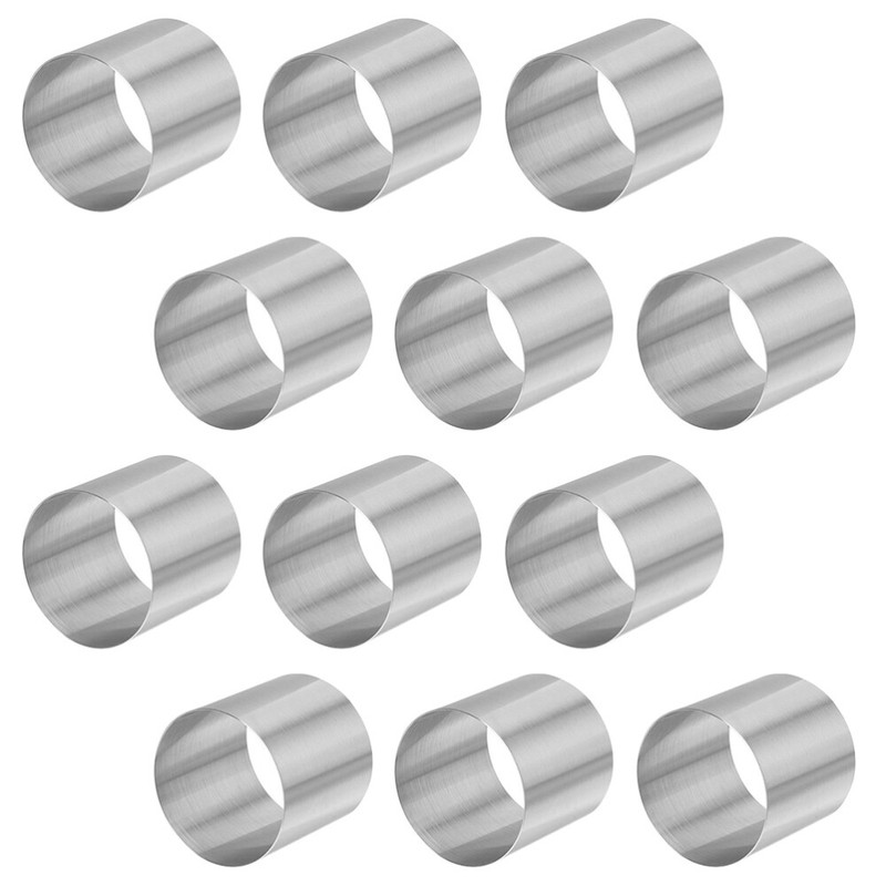 12Pcs Cake Ring Molds Round Cake Making Molds Stainless Steel Mousse Molds gallery