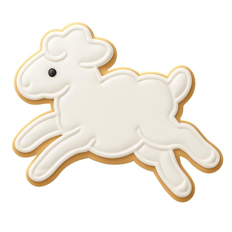 Leaping Sheep Cookie Cutter & Stamp, Fondant & Clay – 4×3