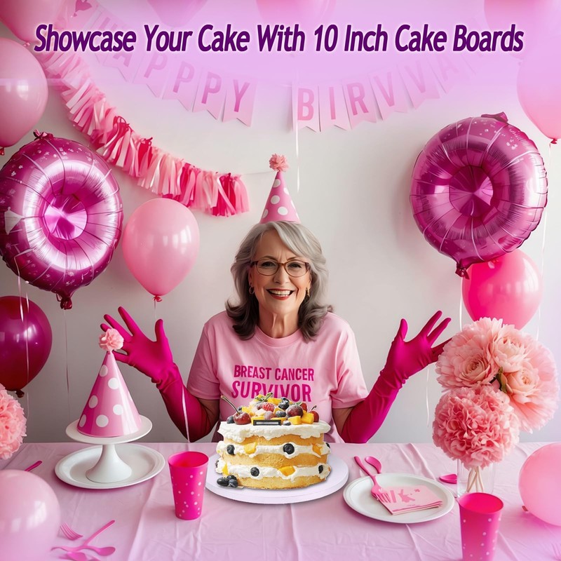 10 Inch Cakeboard 12 Pack 1/2 Inch Thick Round Cake Boards Bend Resistant & S... gallery
