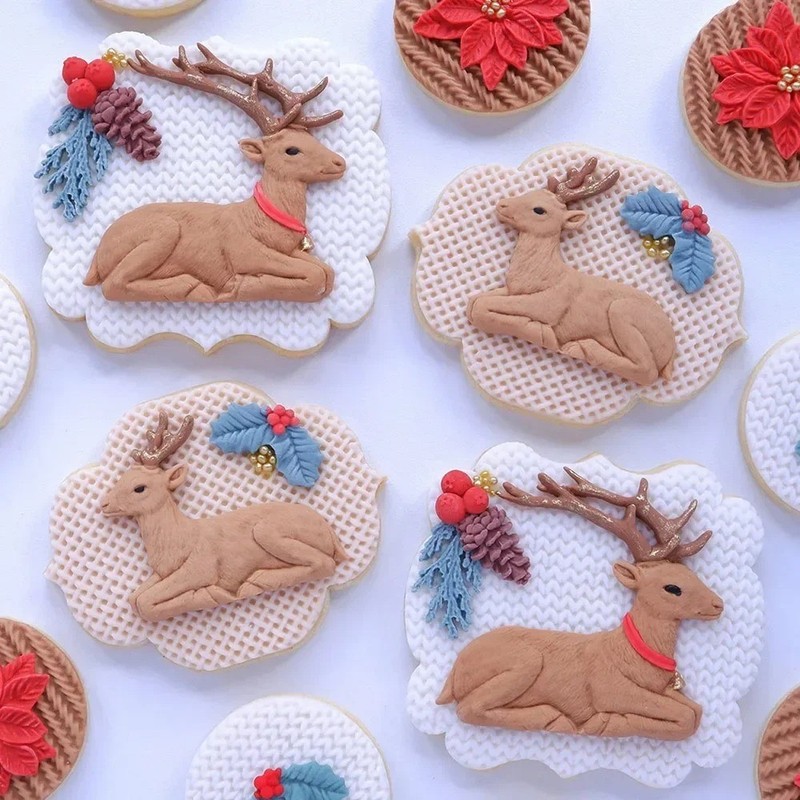 Christmas Deer Silicone Mold – Fondant Chocolate Cake Decorating Tool